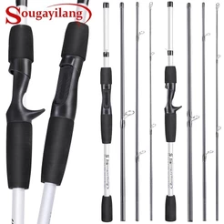 Sougayilang Vara De Pesca Giratória De 1.98 M/6.5 Pés , 4 Seções , Cabo De EVA , Super Forte , Equipamento