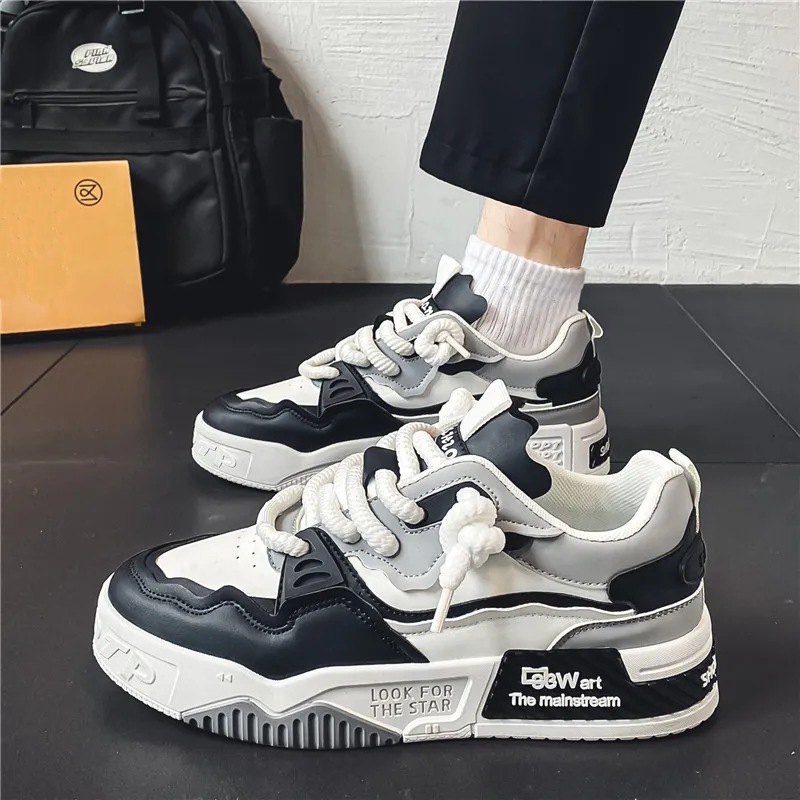 Sapatos Brancos Casuais Masculinos Verão Novo Versátil Respirável Tênis Tendência Masculina Leve Antiderrapante