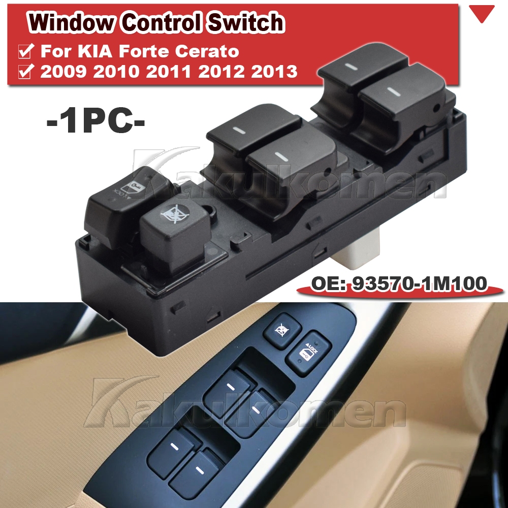93570-1m100 interruptor de controle da janela esquerda do motorista adequado para Kia Forte Cerato 2010-2012 93570-1X000