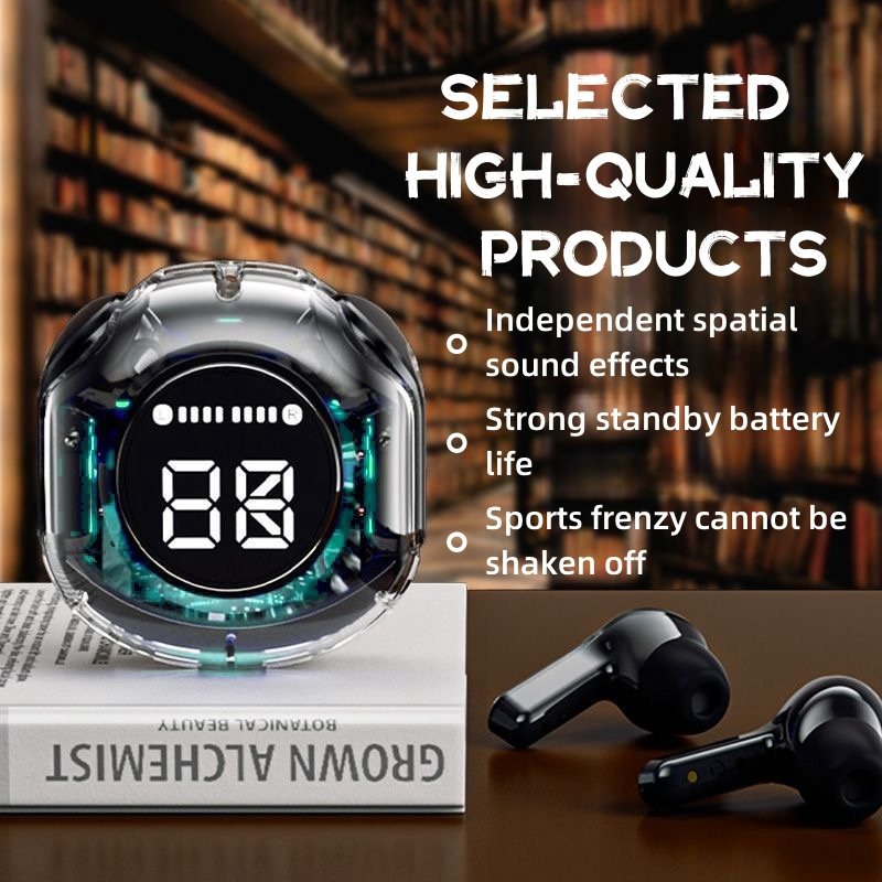 Air39 Fones De Ouvido Sem Fio Bluetooth 5.3 Transparentes Com Controle De Toque E Microfone , Em Que Suportam Chamadas