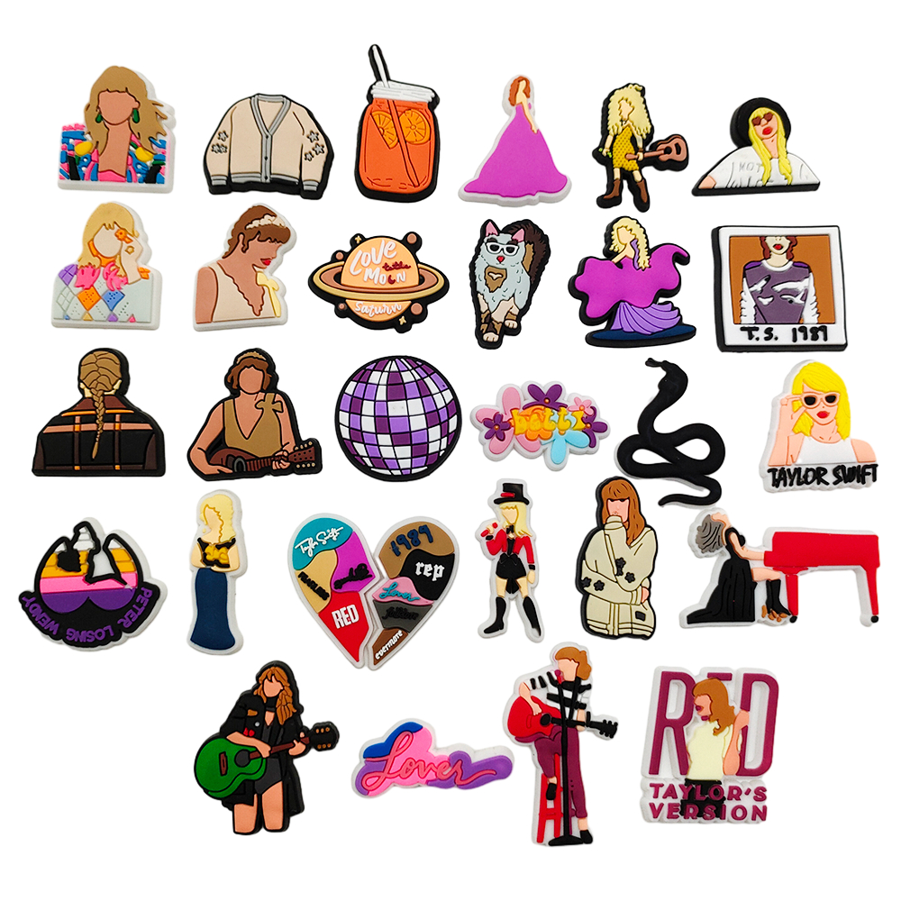 Acessórios Do PVC Das Decorações Estilo 29 Dos Encantos Da Sapata Com Botões De Taylor em Oferta na Shopee