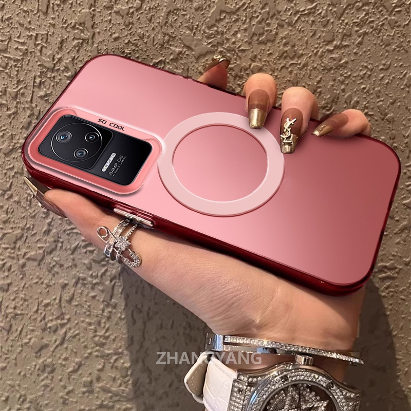 Capa Para POCO F4 Silicone material Fosco TPU De Telefone Estética Novo design De Anel De Sucção Magnética Telefones Cel — imagem 2 de 2