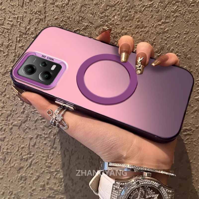 Capa Para POCO X5 5G X5 Pro 5G Silicone Fosco material TPU De Telefone Estética Novo design De Anel De Sucção Magnética