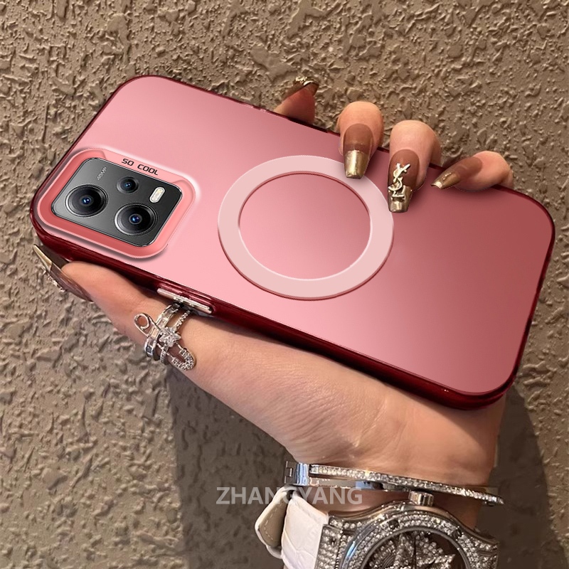 Capa Para POCO X5 5G X5 Pro 5G Silicone Fosco material TPU De Telefone Estética Novo design De Anel De Sucção Magnética