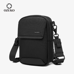 OZUKO Bolsa De Ombro Pequena Moda Masculina À Prova D'água Luz Ao Ar Livre Multicamadas Sling Crossbody Bags