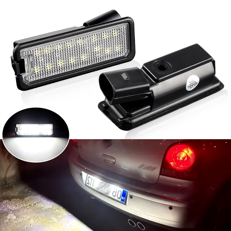 2 Pçs LED Número Da Placa De Licença Lâmpada Para Assento Leon Toledo VW Amarok Passat CC Golf Mk7 B7 B8