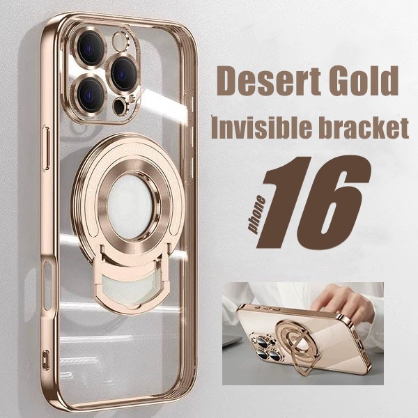 Capa Transparente Para iPhone 16 15 Pro Max 14 13 12 11 16 Plus Com Suporte Chapeamento À ...