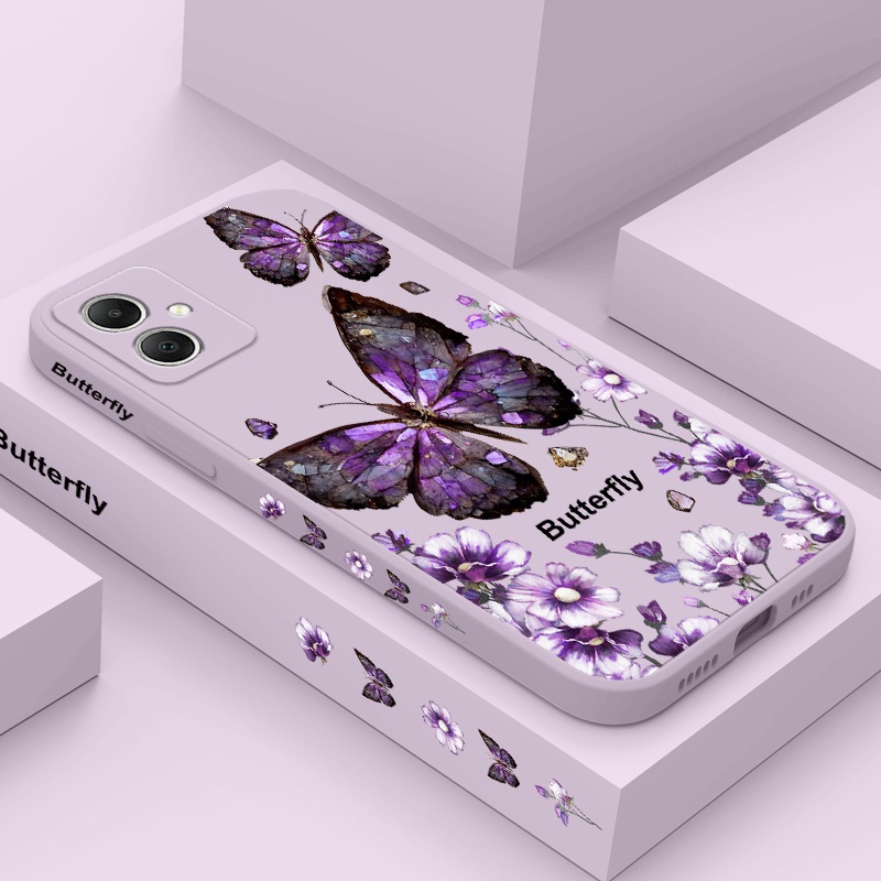 Capa De Telefone Borboleta Diamante Para Samsung Galaxy A57 A37 A17 A07 A56 A36 A26 A16 A06 A15 A25 A35 A55 A05 A05S 4G 