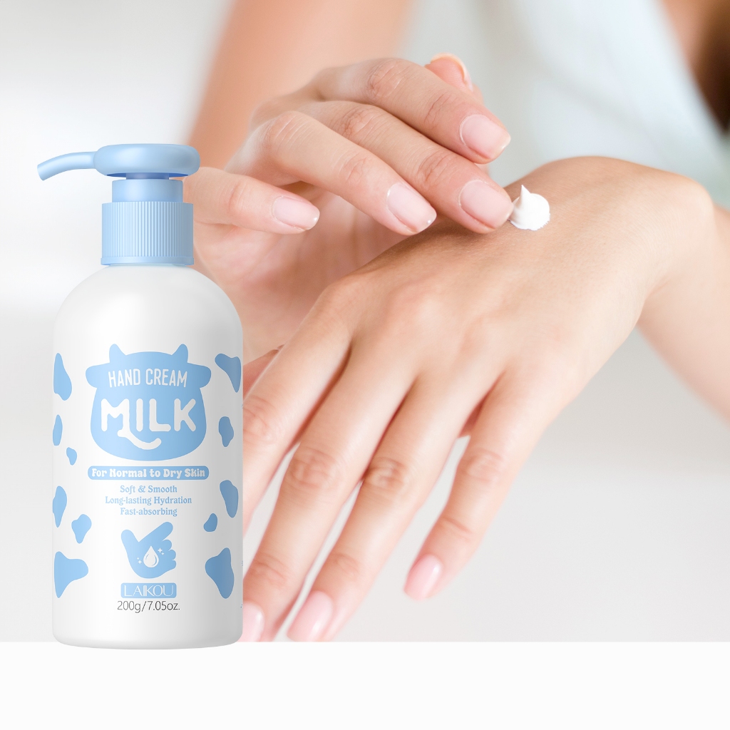 LAIKOU Leite Creme Para As Mãos 200g Nutritivo Suavizante Pele Hidratação De Lon