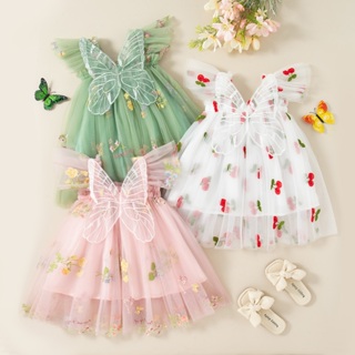 Ano Novo ! 9 Meses A 4 Anos De Idade Verão Nova Festa De Casamento Bebê Menina Vestido De Princesa , Doce Floral Bordado em Oferta na Shopee
