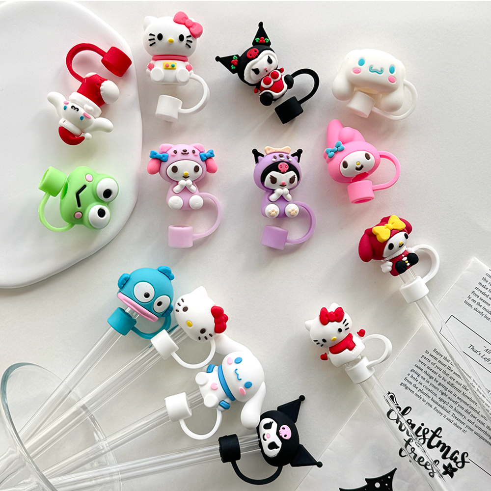 Tampa De Palha Sanliou De 10 Mm Compatível Com Copo De 30 E 40 Onças , Toppers Fofos De Desenho Animado , Tampas Reutili em Oferta na Shopee