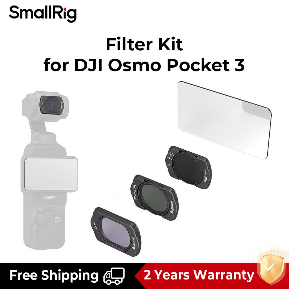Conjunto De Filtros SmallRig ND/Filtro De Difusão Preto/Branco E CPL Para DJI Osmo Pocket 3/4 # 4774 4775 4776