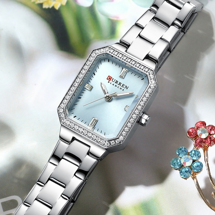 CURREN Relógio Feminino Novo Original Genuíno Moda Luxo Luminoso Simples Lazer Negócios Quartzo Analógico À Prova Dwater