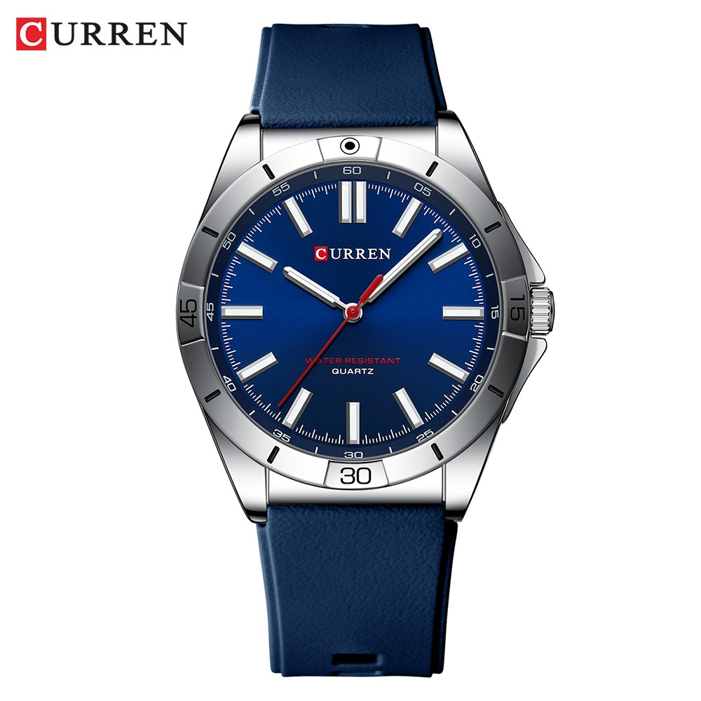 CURREN Relógio Masculino Marca Original Moda Simples Ponteiro Luminoso Pulseira De Silicone Casual Esportes Quartzo Anal