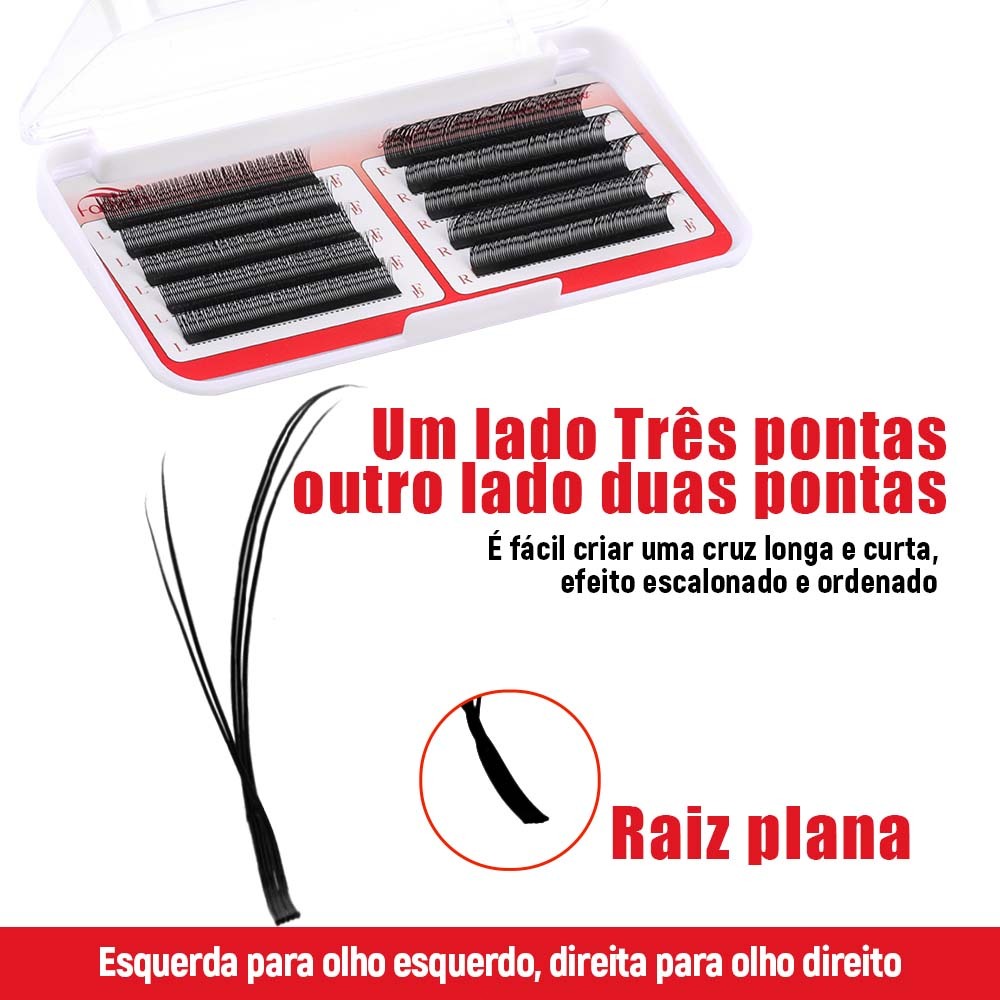 FADVAN yy Lashes Fox Style Extensão De Cílios Nova Forma Tece Do volume Brasileiro · foto 2