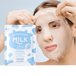 LAIKOU Leite SILKY Máscara Hidratante 25g Colágeno Pele Macia Profundamente Nutritiva Suave E Brilho Radiance