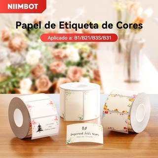 Niimbot B21/B1/B3S Papel colorido de etiqueta de nome de prova de água em Oferta na Shopee