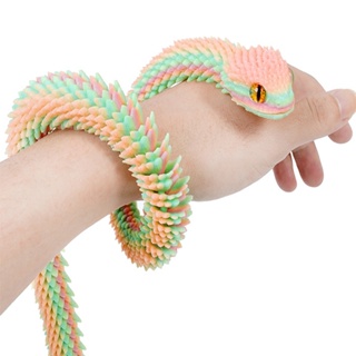 Brinquedo De Cobra Impresso Em 3D Descompressão Flexível Articulado , Animal Requintado E Fofo Para Animais De Estimação em Oferta na Shopee