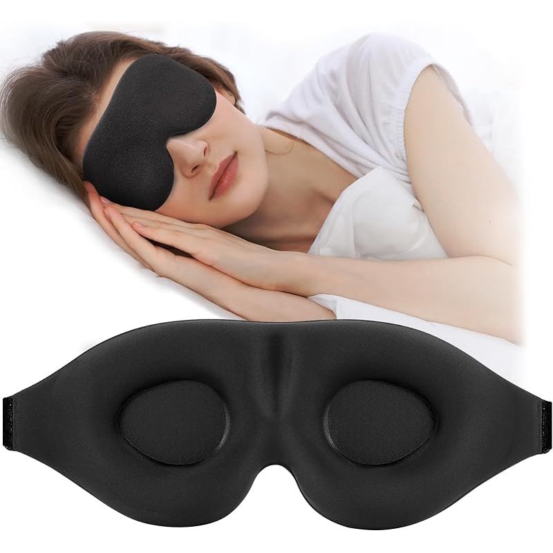 Máscara De Dormir Bloqueio De Luz Para Alívio De Pressão 3D Com Alça Ajustável Noturno