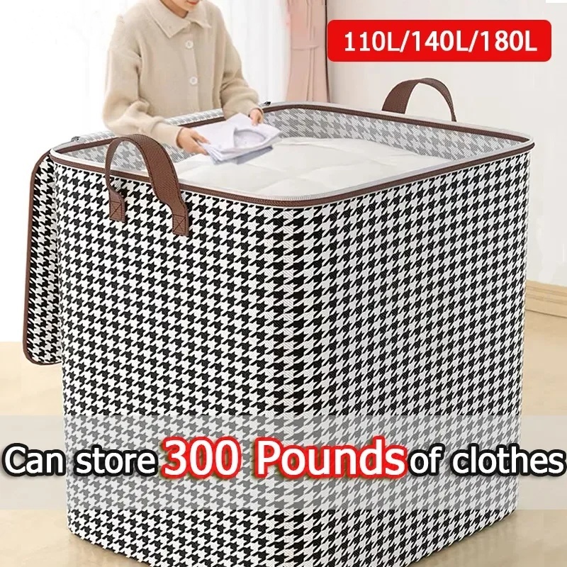Caixa De Armazenamento Colchas De Grande Capacidade Da 180L E Roupas Domésticas