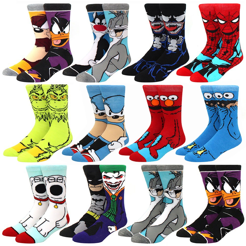 Moda Anime Homem Meias Homens Casais Cosplay Personalidade Hip Hop Harajuku Mulher Engraçadas em Oferta na Shopee