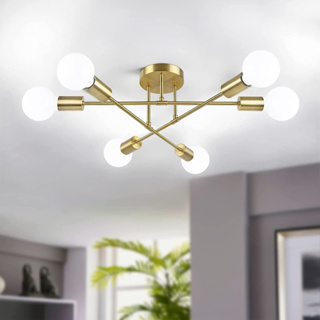 Lustre Moderno Lâmpada De Teto Semi-Embutida Iluminação De Ouro Antiga Nórdica Decorativa De Casa em Oferta na Shopee