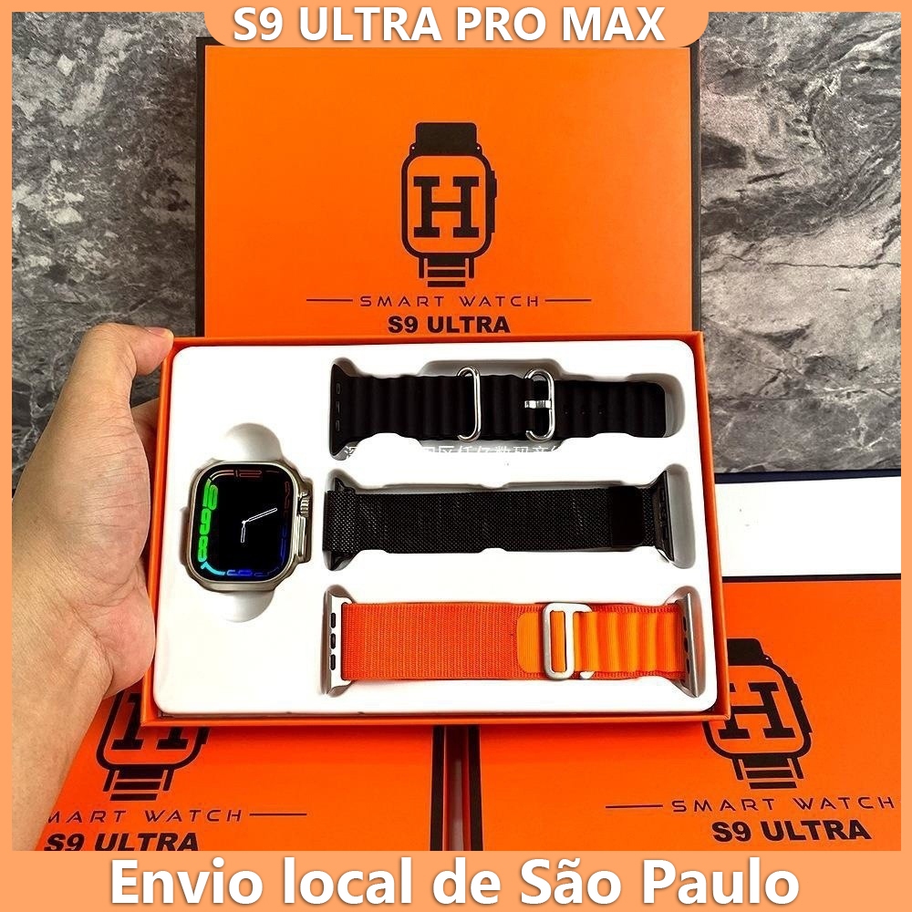 2025 Novo S9 Ultra Relógio Inteligente TWS Fone De Ouvido Dois Em Um Smartwatch 2.2 Polegada Bluetooth Esportivo À Prova