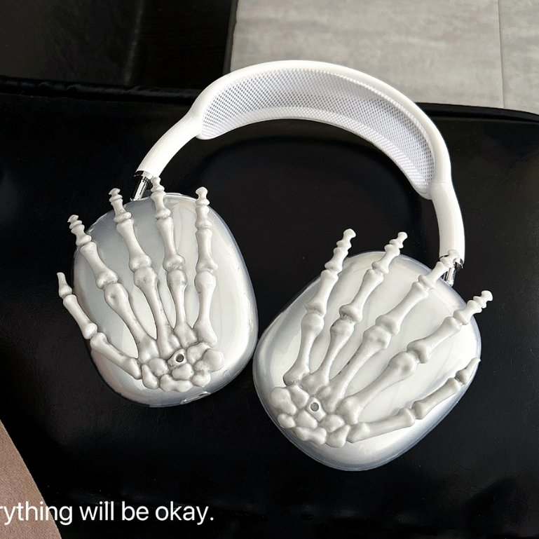 Capa De Silicone Para Fones De Ouvido Airpods Apple Protetora Max Esqueletos De 