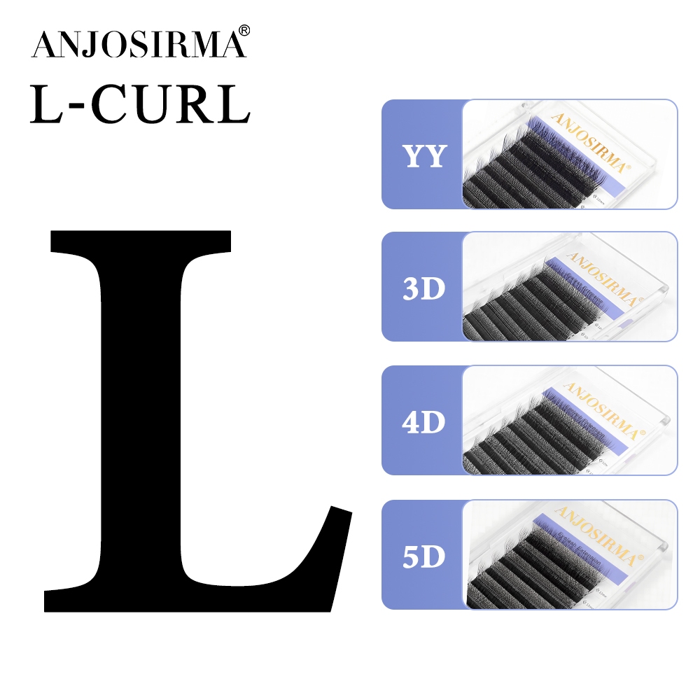 ANJOSIRMA W Shape Eyelash Extensions, L,Curl,  Volume Fans, Soft Faux Mink, Natural Lashes, Easy Faning, YY, 3D, 4D, 5D