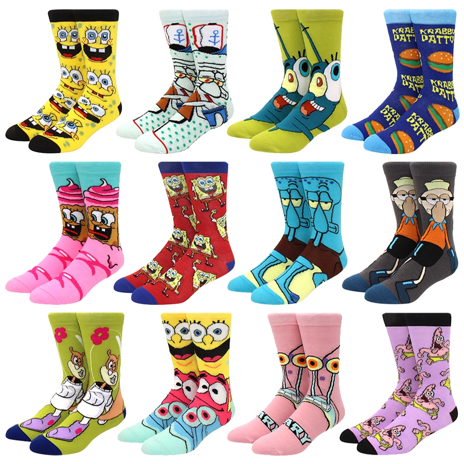 Meias De Esponja Padrão Tubo Médio Esportivas De Algodão Puro Casal De Outono À Prova De Odor 38-43 em Oferta na Shopee