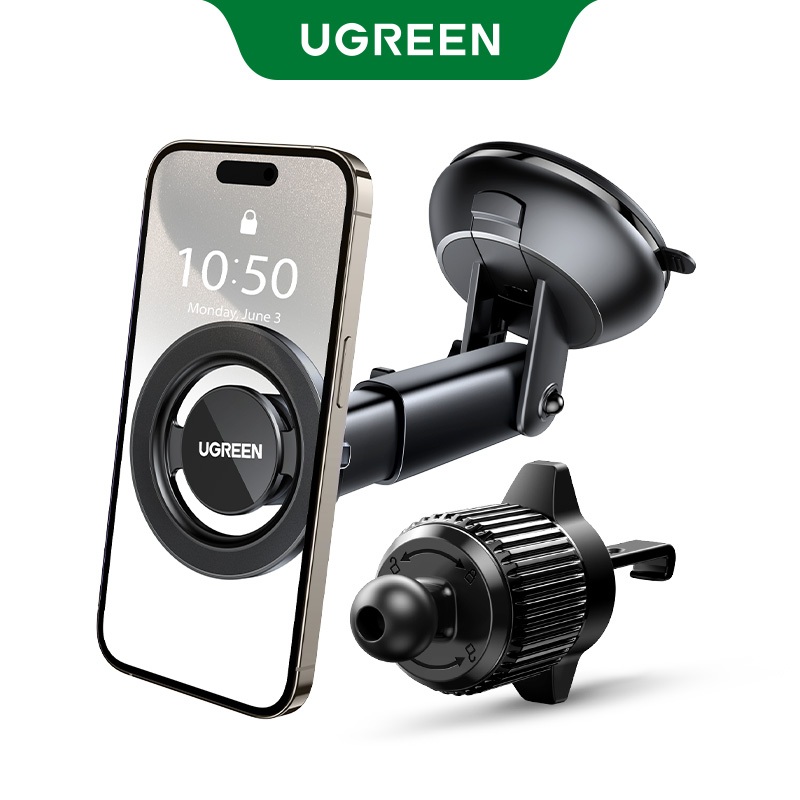 Suporte Magnético De Telefone Para Carro UGREEN Painel De Ventilação De Ar Ventosa Universal iPhone 16 Pro Max , 15 , 14