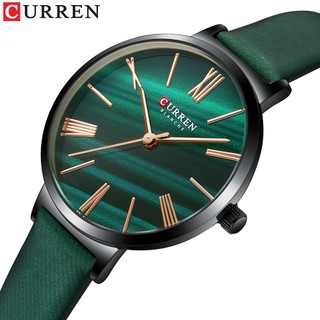 CURREN Relógios Femininos Pulseira De Couro Quartzo Clássico Simples Negócios Casual Esporte À Prova D