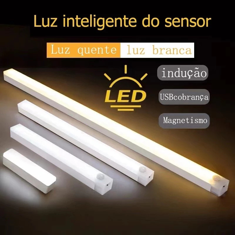 50cm inteligente LED sem fio Sensor luz USB quarto guarda-roupa conveniente