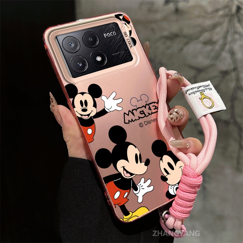 Capa Para POCO X6 Pro X6 Silicone Fosco material TPU anti Queda Caso De Telefone Estético Dos Desenhos Animados Bonito P em Oferta na Shopee