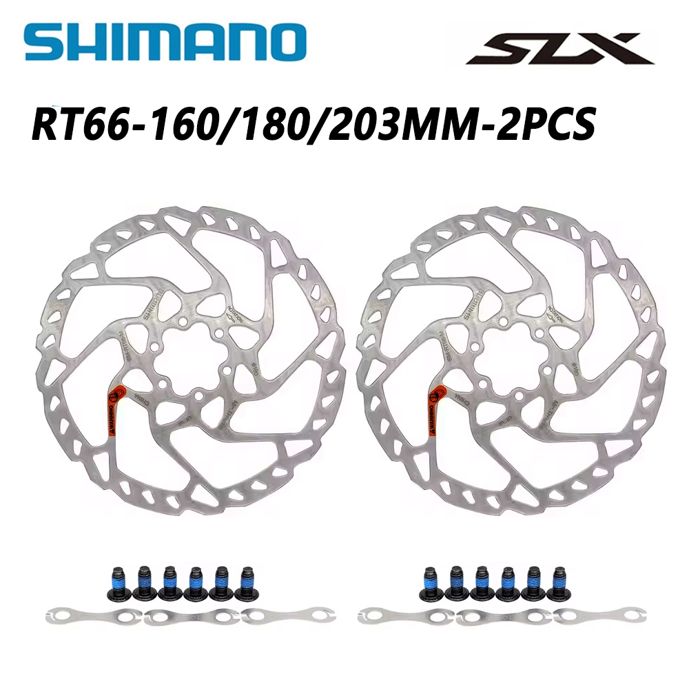 Rotores De Freio A Disco De Bicicleta Shimano MTB Deore SLX SM RT66 Rotor 6 Parafusos 160mm 180mm 203mm