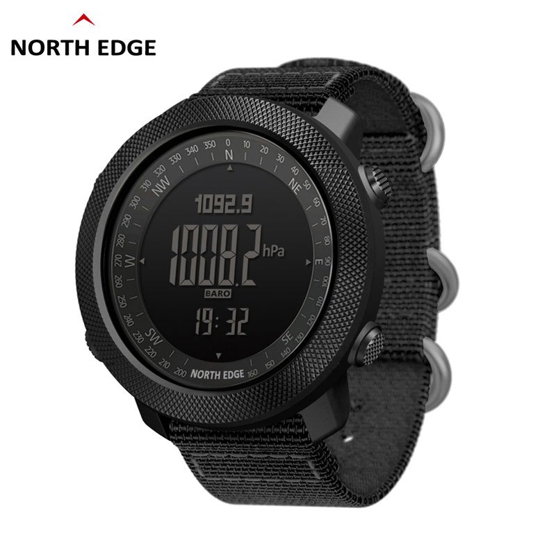 NORTH EDGE APACHE3 Relógio Masculino Tático Digital Militar Bússola Altímetro 50M Caixa De Aço Inoxidável À Prova D'água