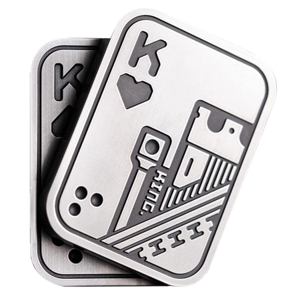 1PC EDC Push Deslizante Metal Fidget Alívio Do Estresse Brinquedo Adulto Dedo Girando Poker Aliviar Ansiedade Portátil P