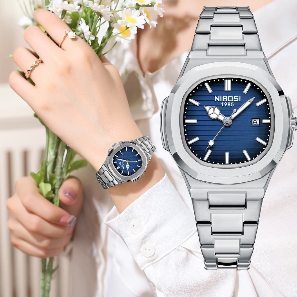 NIBOSI Relógio Feminino Simples Moda Calendário Luz Noturna De Quartzo em Oferta na Shopee