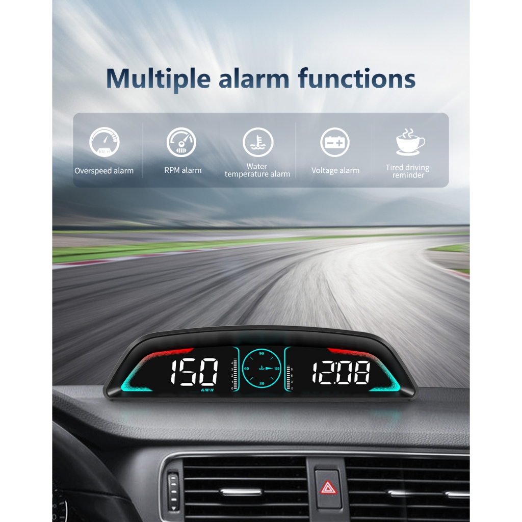 2026 Medidor De Carro Painel HUD Velocidade Temperatura Da Água B3 head up display Velocímetro Automático universal OBD2