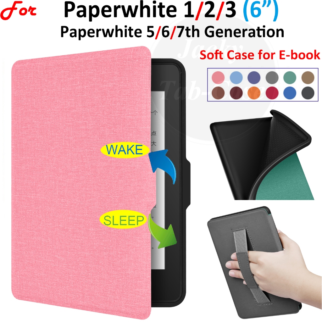 Para kindle Paperwhite 1 2 3 5ª 6ª 7ª Geração 6 " Caso Flip DP75SDI EY21 Pano De Couro Estilo Portátil Macio