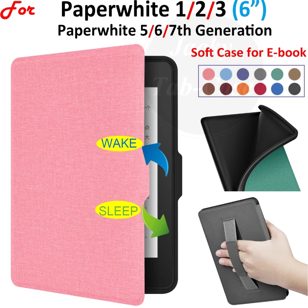 Para kindle Paperwhite 1 2 3 5ª 6ª 7ª Geração 6 " Caso Flip DP75SDI EY21 Pano De Couro Estilo Portátil Macio
