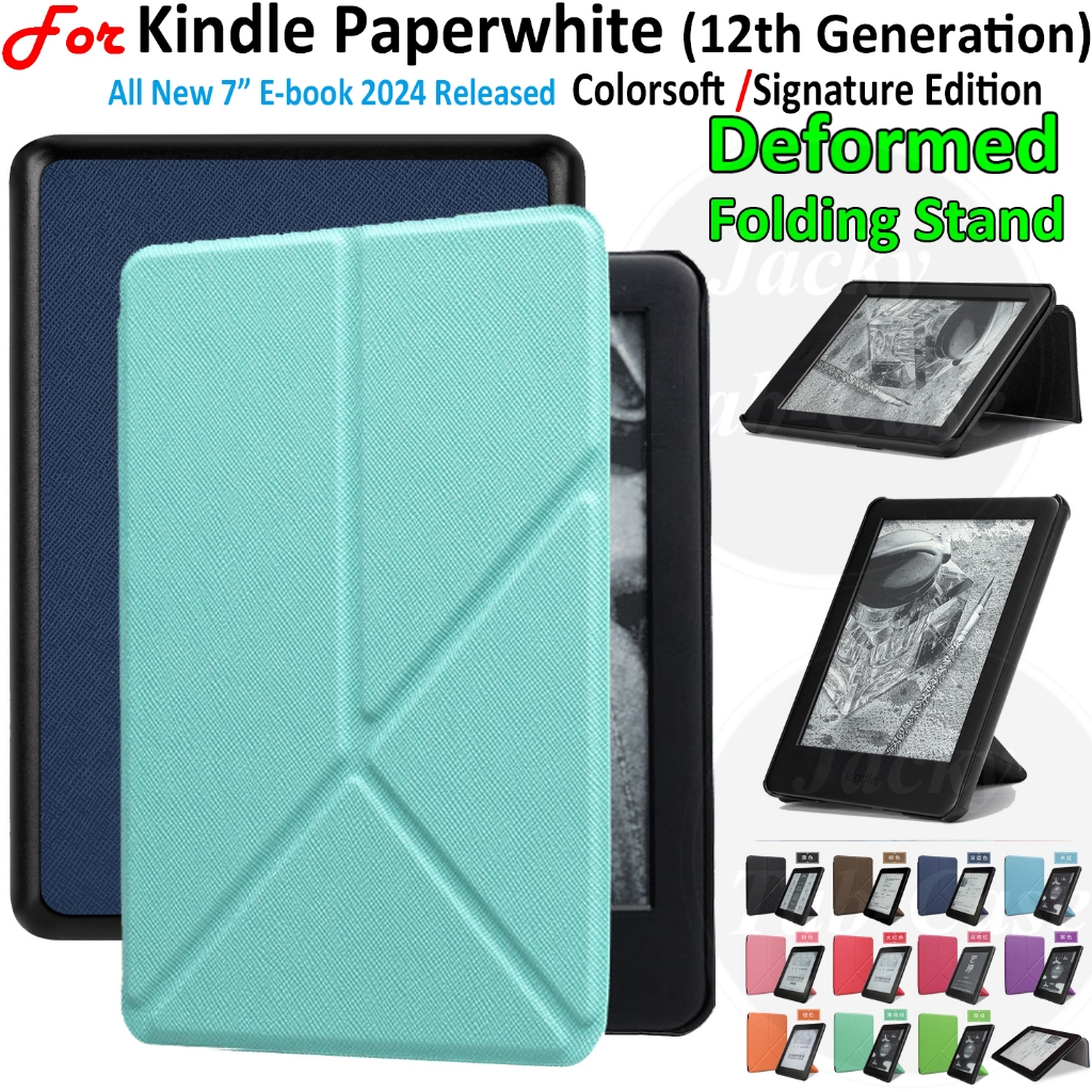 Para 2024 E-leitor kindle Paperwhite Gen12 KPW 6 12ª Geração Colorsoft Signature Edition 7" SA568B SA568P Capa De Flip