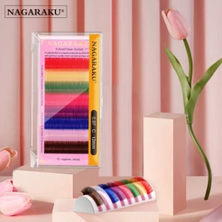 Nagaraku Cílios Postiços Maquiagem Mink Cílios Arco Iris Suave Claro Natural