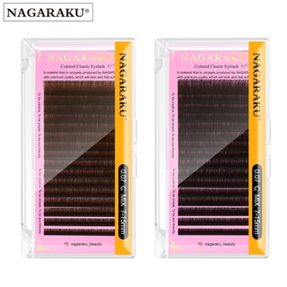 Nagaraku Mix 7~15mm Cílios Individuais Cílios De Seda Falso Cílios Mink Colorido em Oferta na Shopee