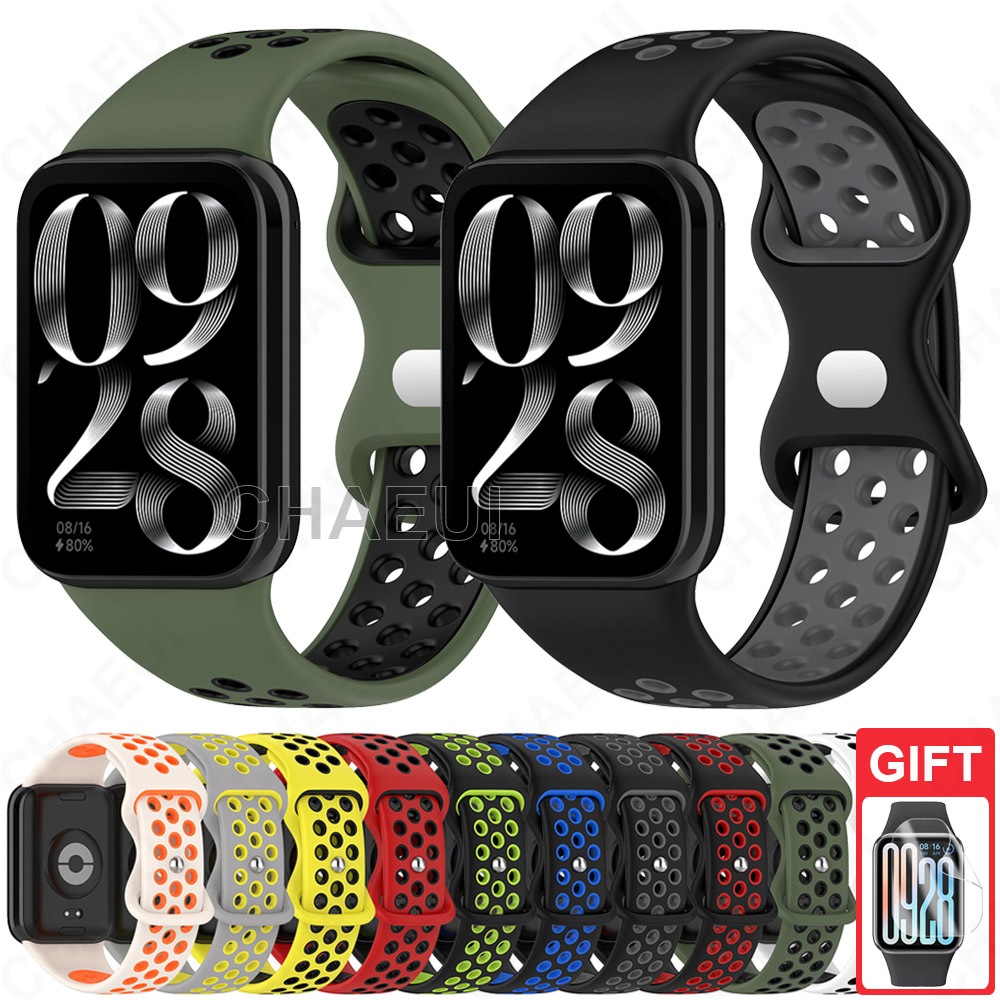 Pulseira De Silicone Cor Dupla Acessórios Para Xiaomi Smart Band 9 Pro / Mi Band 8 Pro / Redmi Watch 4 5 em Oferta na Shopee