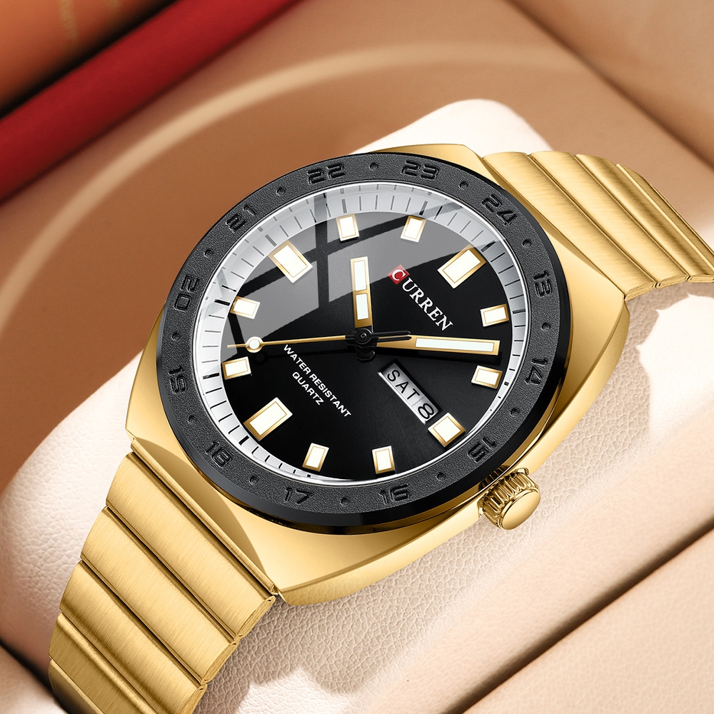 CURREN Moda Luxo Casual Sofisticado Simples Relógio Masculino De Quartzo Impermeável 8473 X