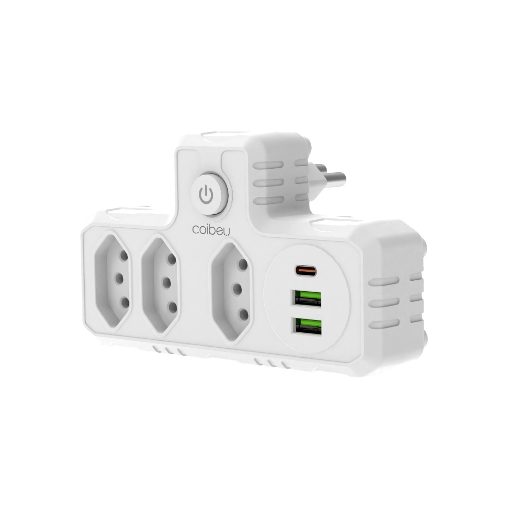 Conector De Extensão Portátil 3 Plugue Universal Carregador Rápido 2 USB 1 Tipo-C Transformador Conversor De Soquete
