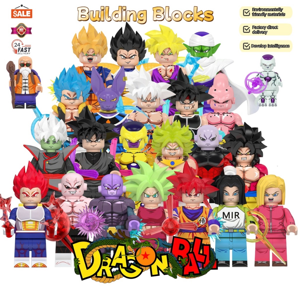 Nova animação Dragon Ball série WM2666-WM2705, modelo de blocos de construção montados, brinquedos educativos para crian
