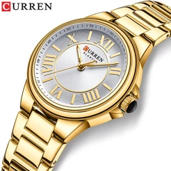 CURREN Top Marcas de Luxo Relógio Feminino Casual Simples Quartzo à Prova D'Água 9091X