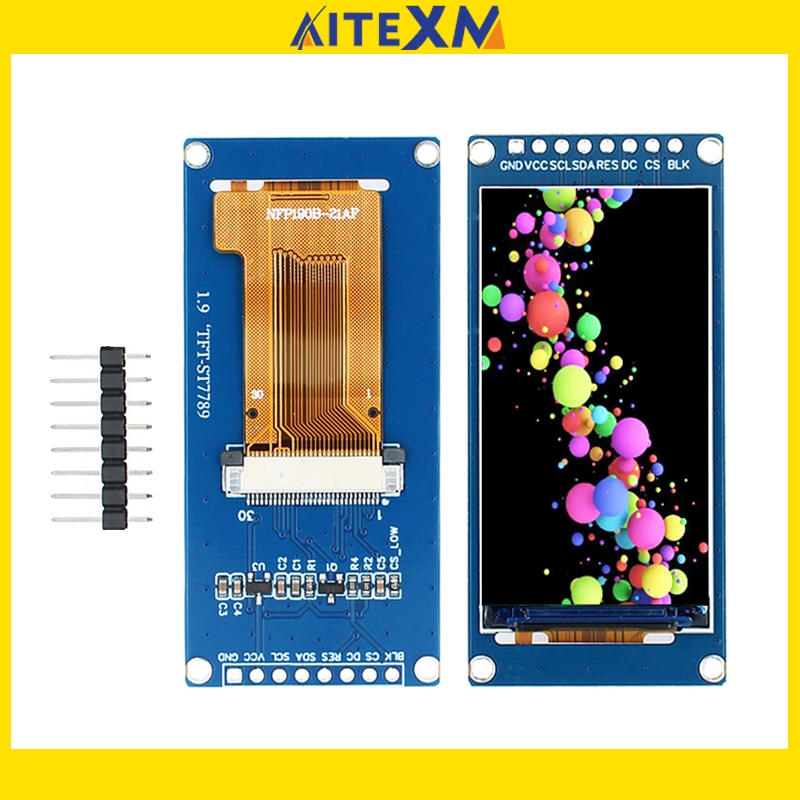 1.9 Polegada IPS Ângulo Completo TFT Display ST7789V Tela LCD Módulo De Exibição Colorida SPI Porta Serial Alta Definiçã
